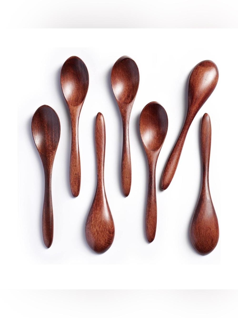7 small dark wooden spoons natural living products gifts gift idea spoon